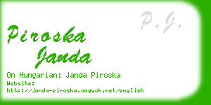 piroska janda business card